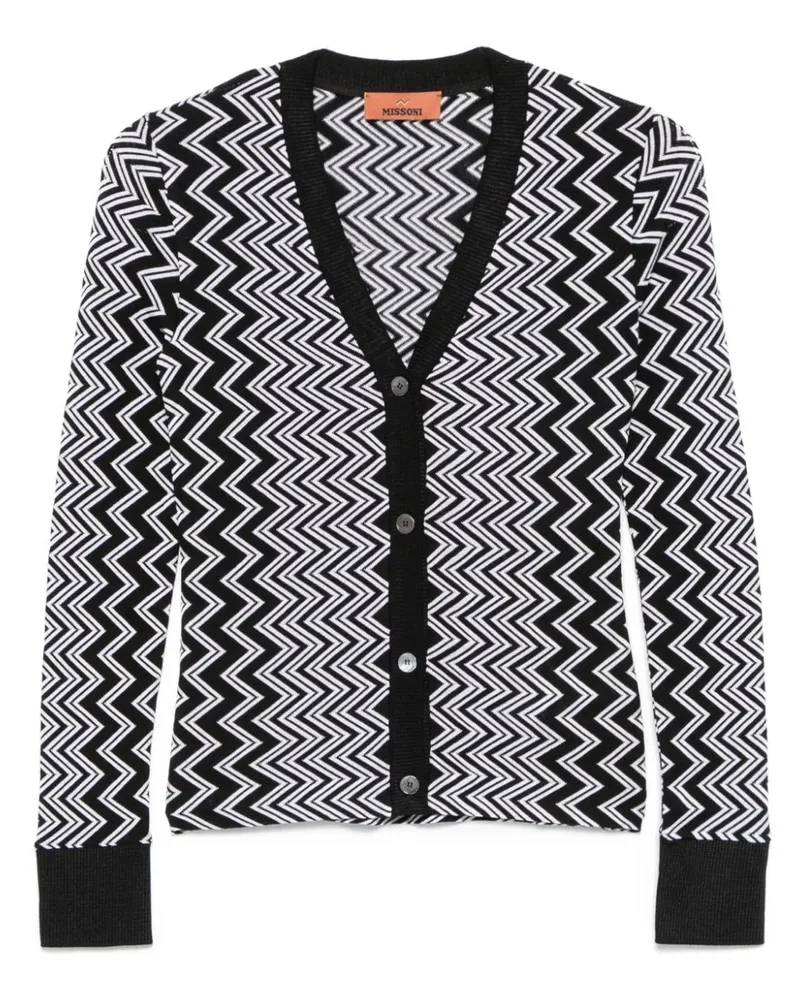 Missoni Cardigan mit Zickzackmuster - Schwarz Schwarz