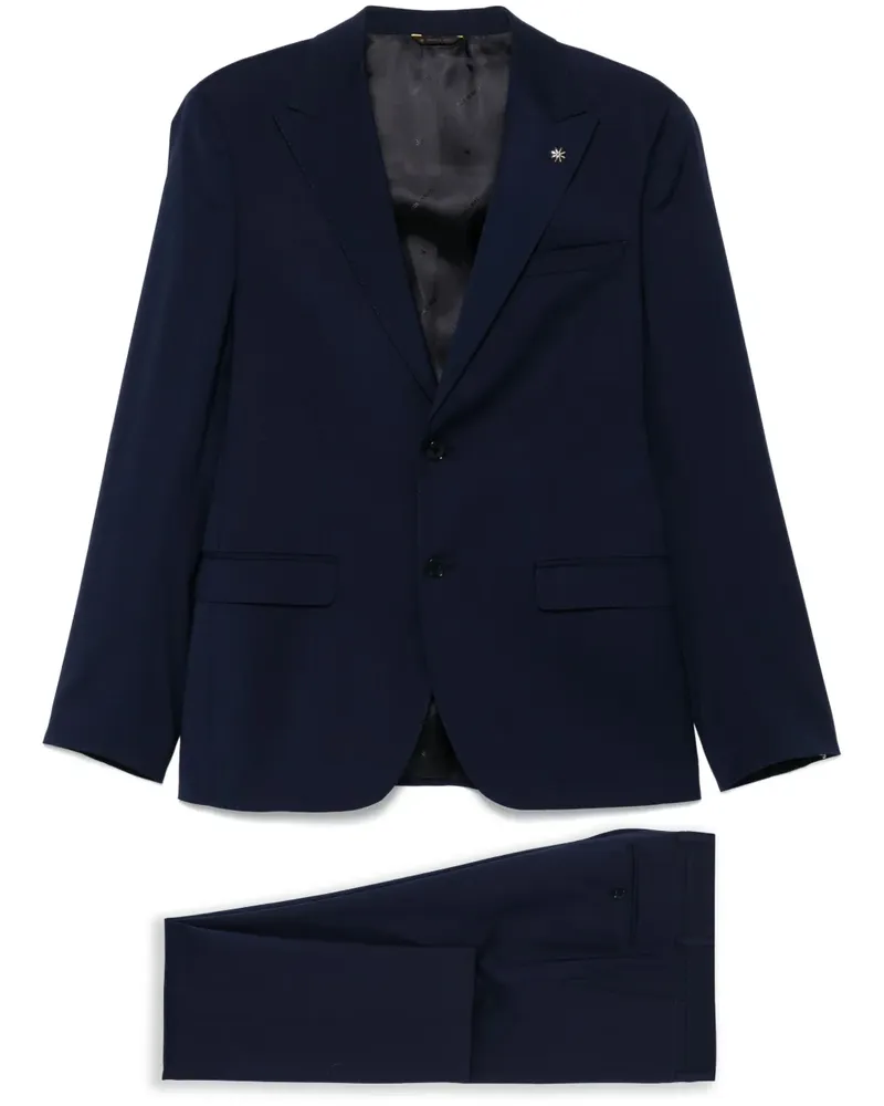 Manuel Ritz Anzug mit steigendem Revers - Blau Blau