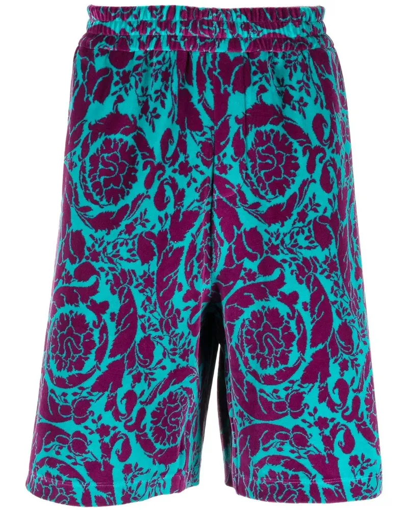 Versace Bermudas mit abstraktem Muster - Blau Blau