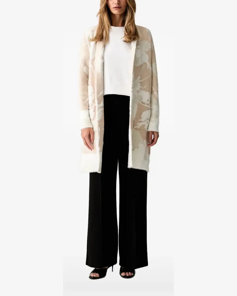 Joseph Ribkoff floral-print open-front long cardigan - Nude Nude