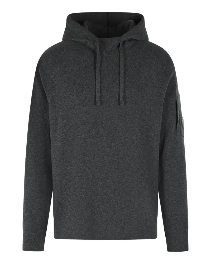 C.P. Company lens-detail drawstring hoodie - Grau Grau