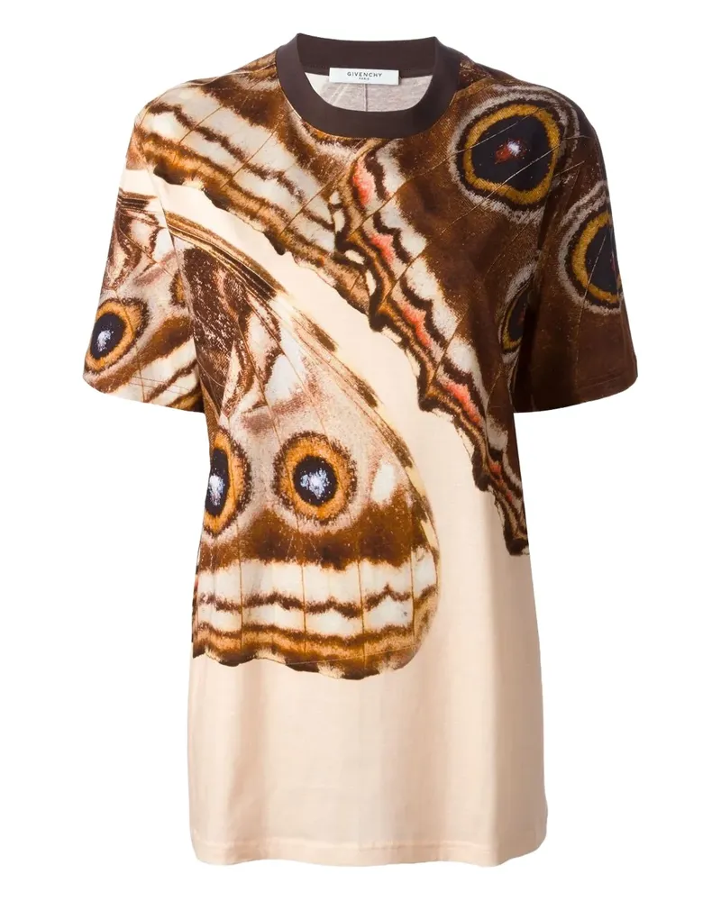 Givenchy butterfly print T-shirt - Braun Braun