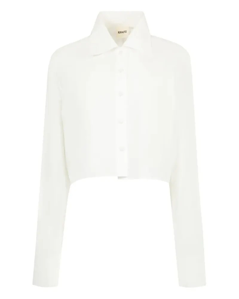 KHAITE Cropped-Hemd - Weiß Weiß