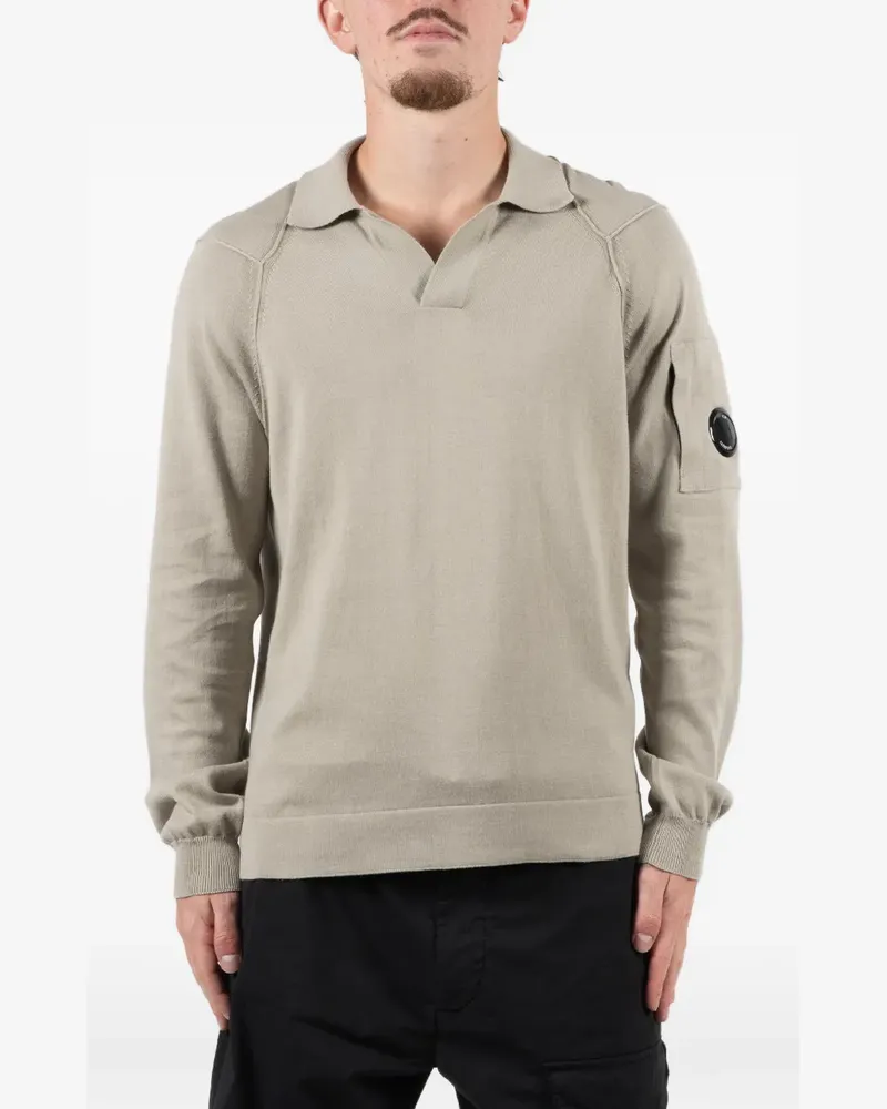 C.P. Company logo-patch sweater - Nude Nude