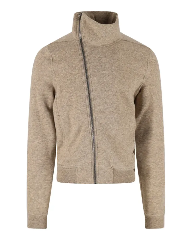Rick Owens Tower Bauhaus Pullover mit asymmetrischem Reißverschluss - Nude Nude