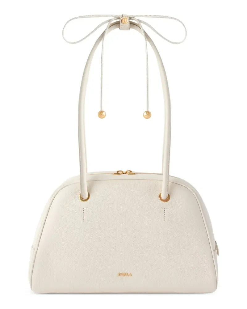 Furla Dome leather tote bag - Weiß Weiß