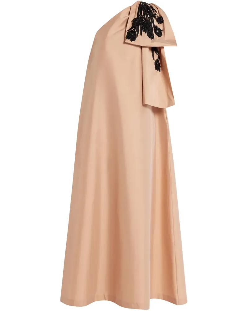 BERNADETTE Maxikleid mit Blumenstickerei - Nude Nude