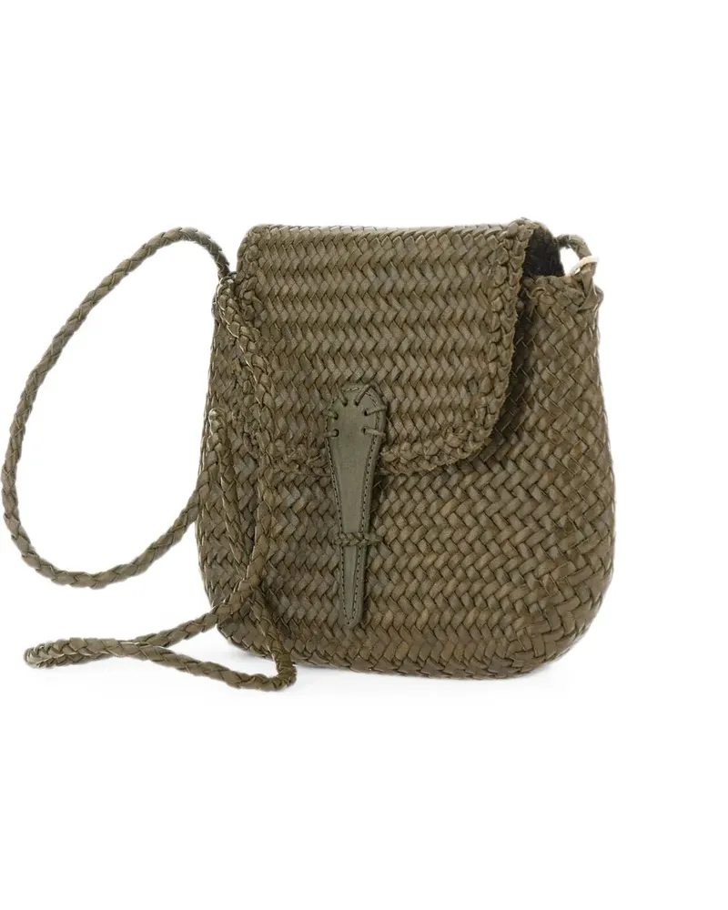 Dragon Diffusion mini City woven leather cross body bag - Grün Grün