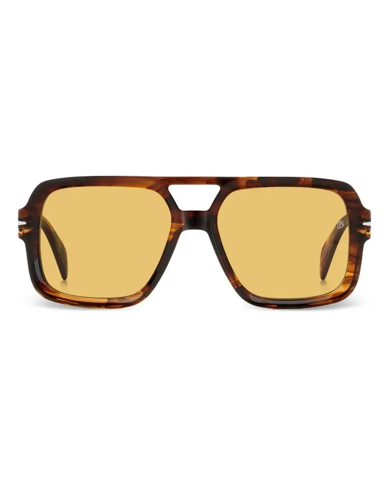 EYEWEAR by DAVID BECKHAM Sonnenbrille mit eckigem Gestell - Braun Braun