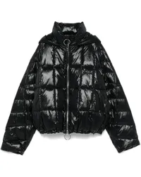 Semicouture Gefütterte Kapuzenjacke Schwarz