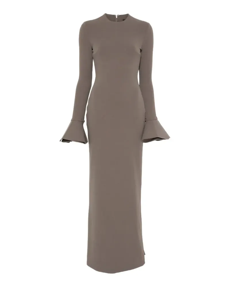 Solace London Alicia flare-sleeve maxi dress - Grau Grau