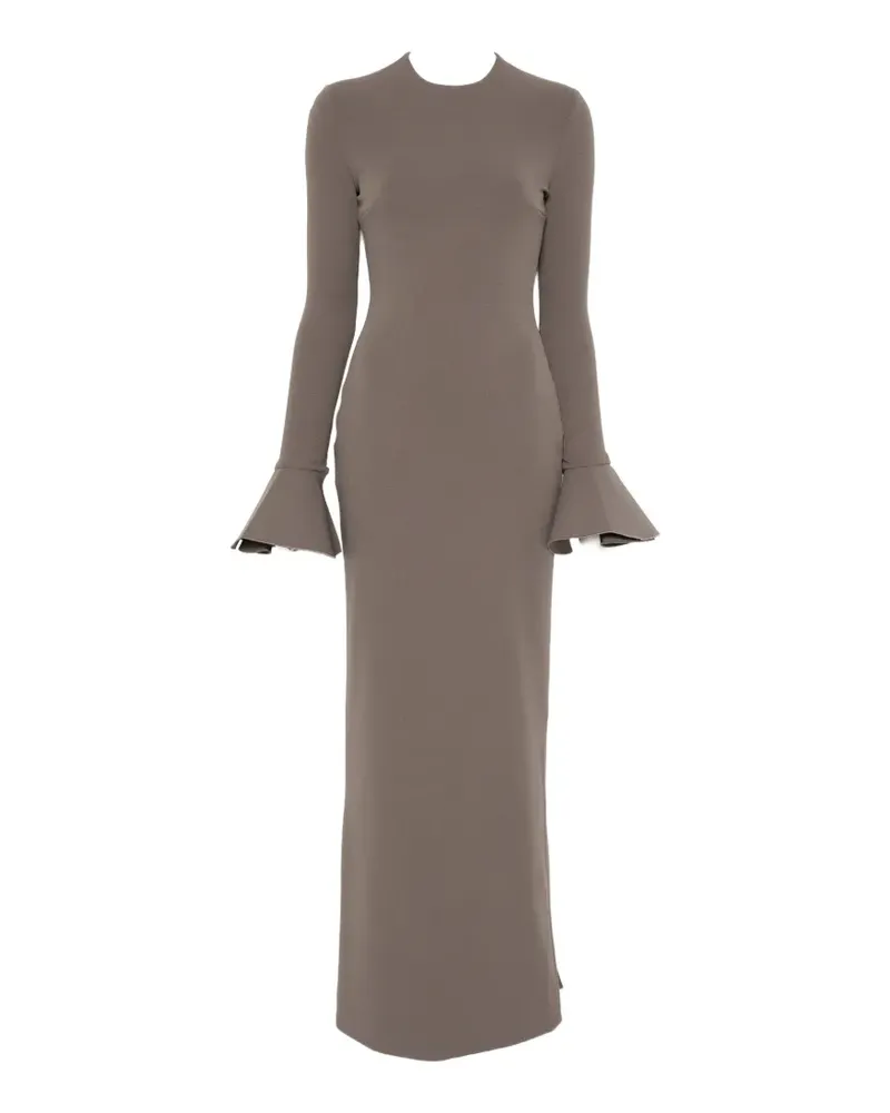 Solace London Alicia flare-sleeve maxi dress - Grau Grau