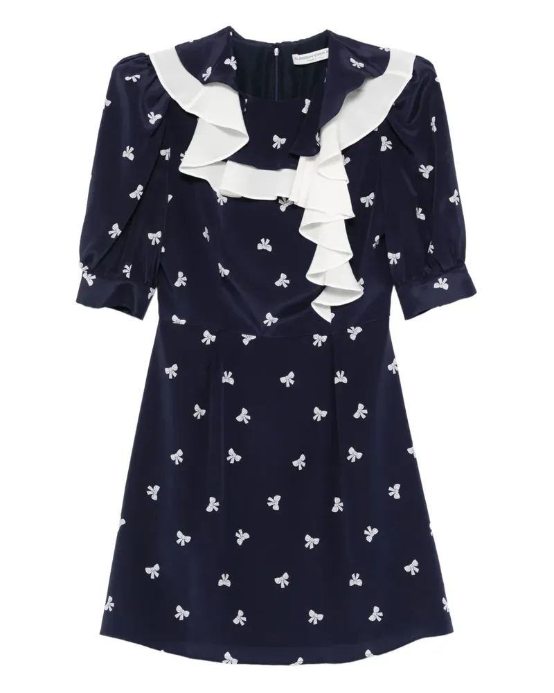 Alessandra Rich Minikleid mit Print - Blau Blau