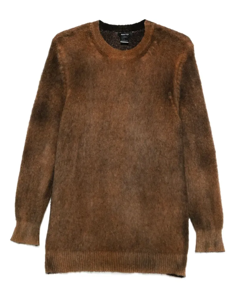 Avant Toi Pullover mit gebürstetem Effekt - Braun Braun