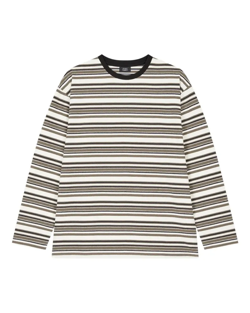 STUDIO TOMBOY Gestreiftes Langarmshirt - Nude Nude