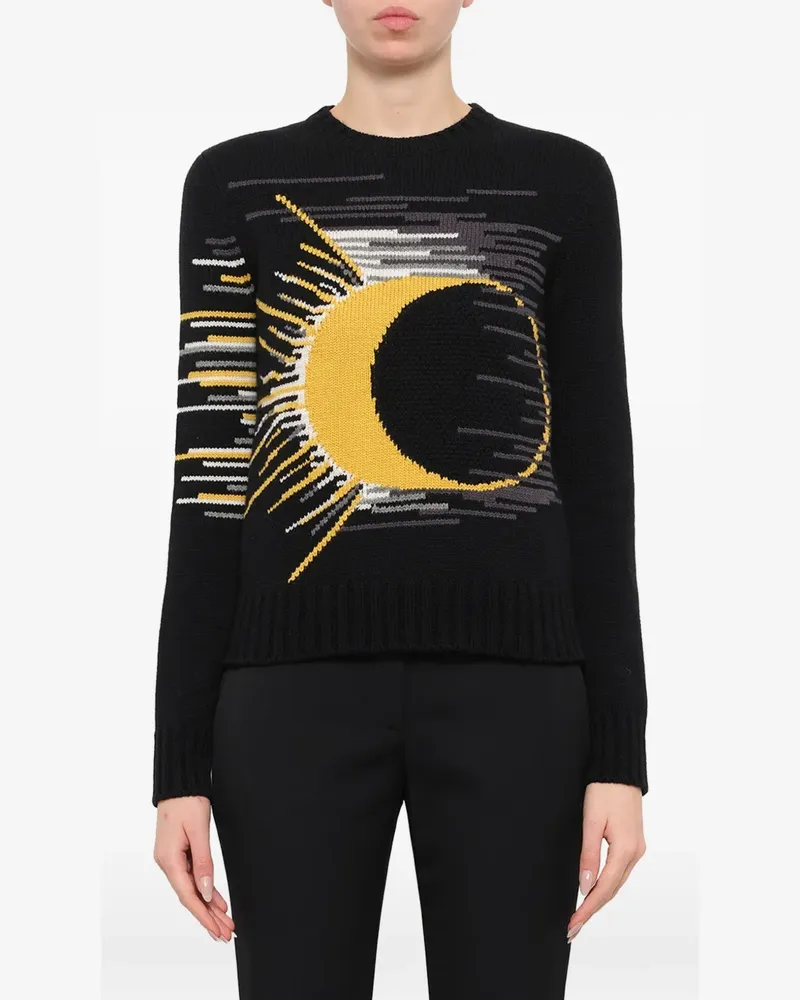 Alexander McQueen celestial-intarsia sweater - Schwarz Schwarz