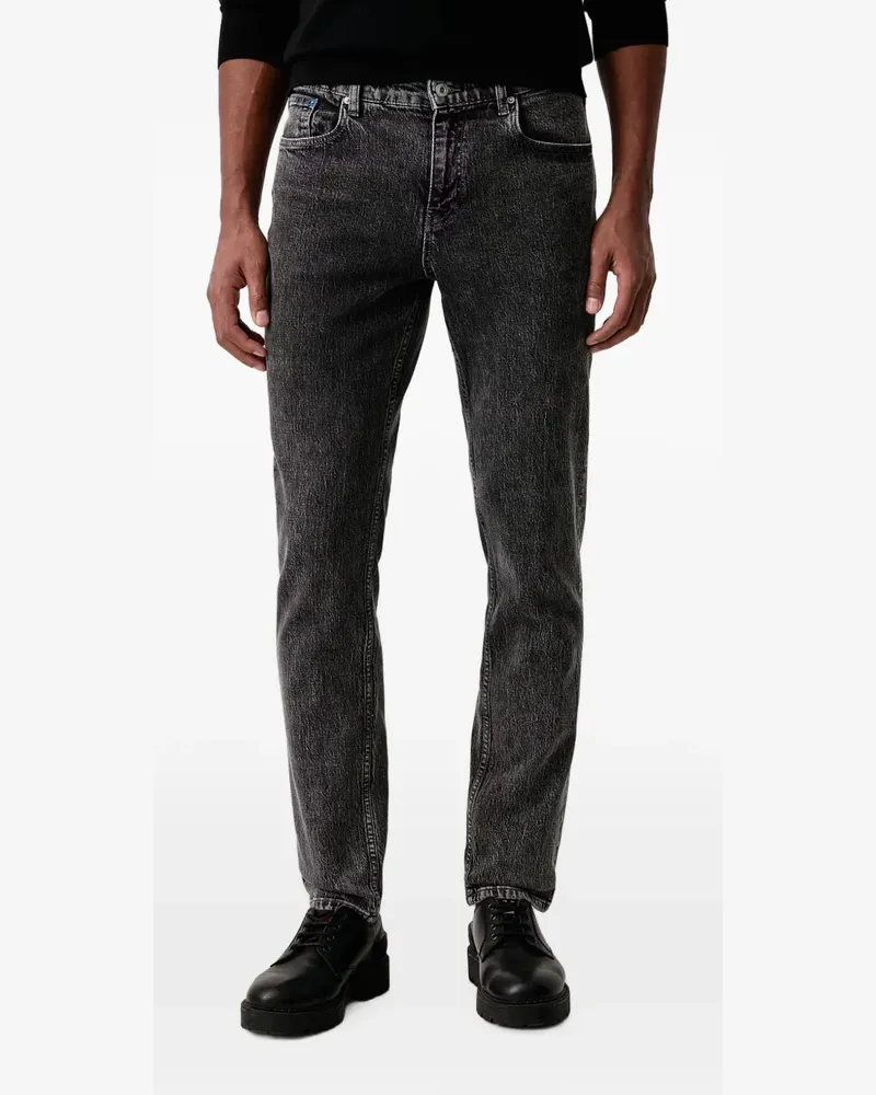 Karl Lagerfeld Jeans mit Acid-Wash-Effekt und Logo-Print - Grau Grau
