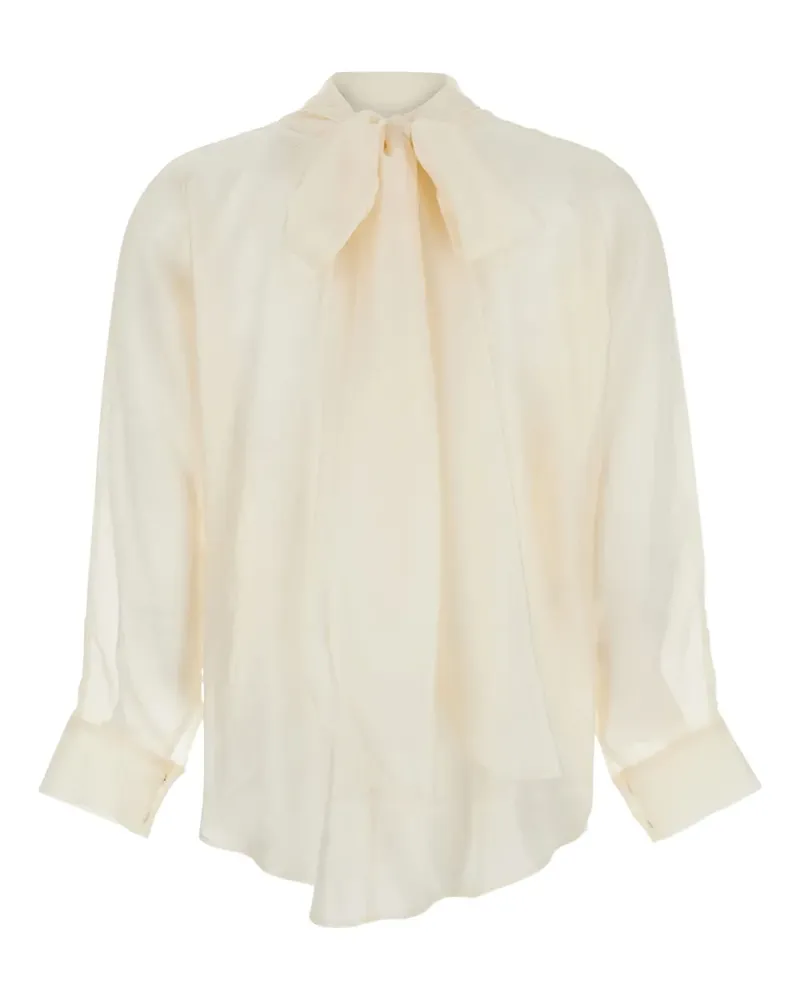 ..,merci Hemd mit Schleifenkragen - Nude Nude