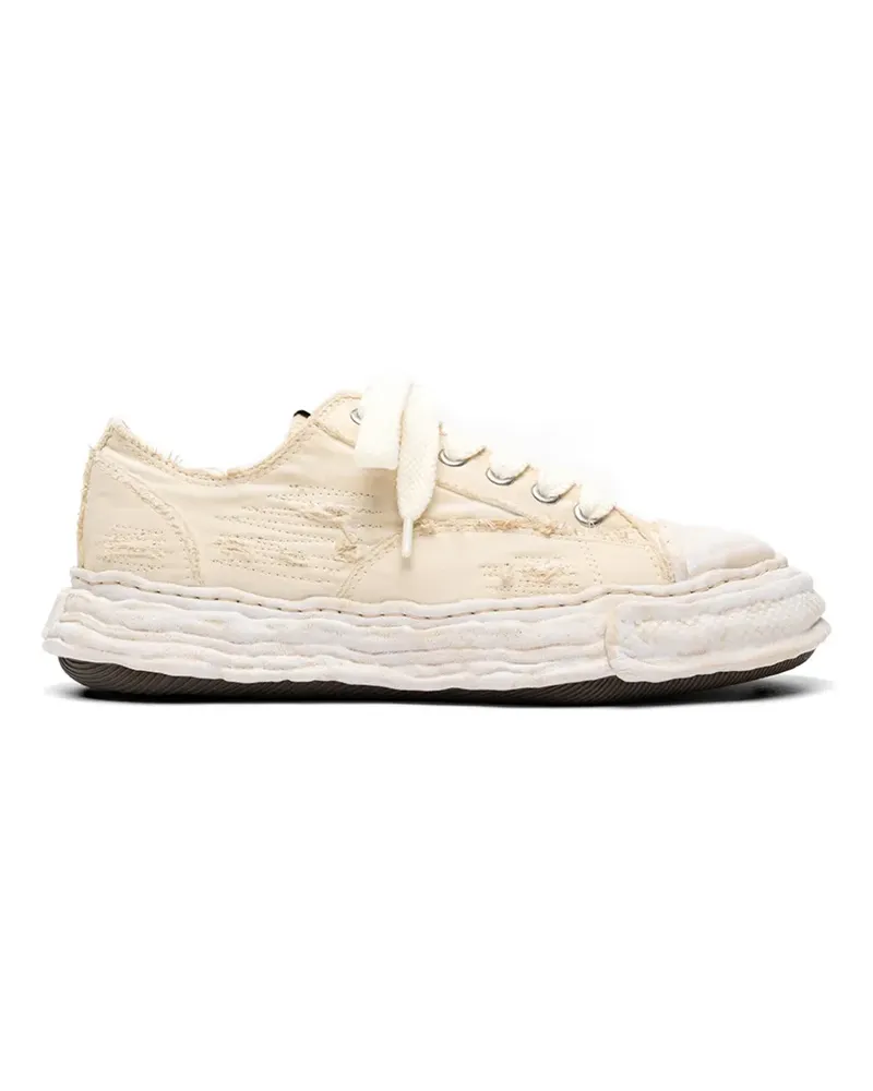 MIHARAYASUHIRO Peterson23 ripped overdye sneakers - Nude Nude