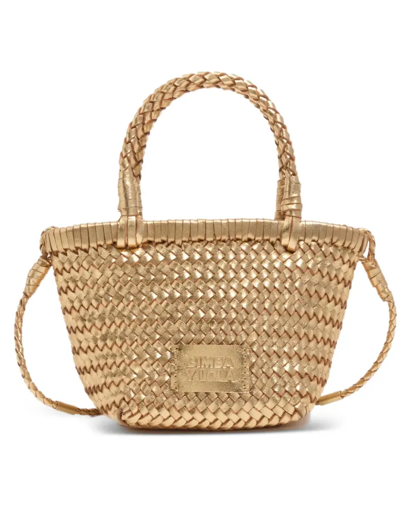 BIMBA Y LOLA Gewebte Tasche mit Henkeln - Gold Gold