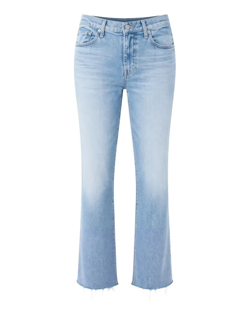 Mother Rambler mid-rise raw-cut jeans - Blau Blau