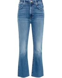 Mother Halbhohe The Hustler Ankle Fray Bootcut-Jeans Blau