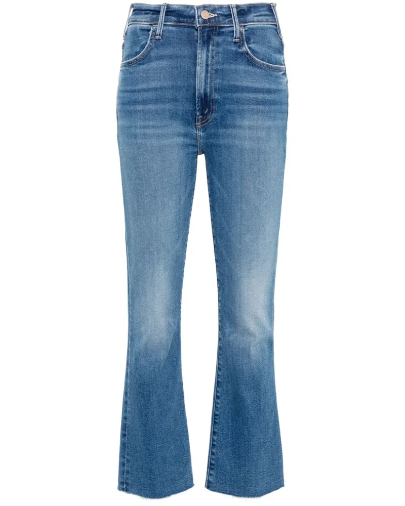 Mother Halbhohe The Hustler Ankle Fray Bootcut-Jeans - Blau Blau