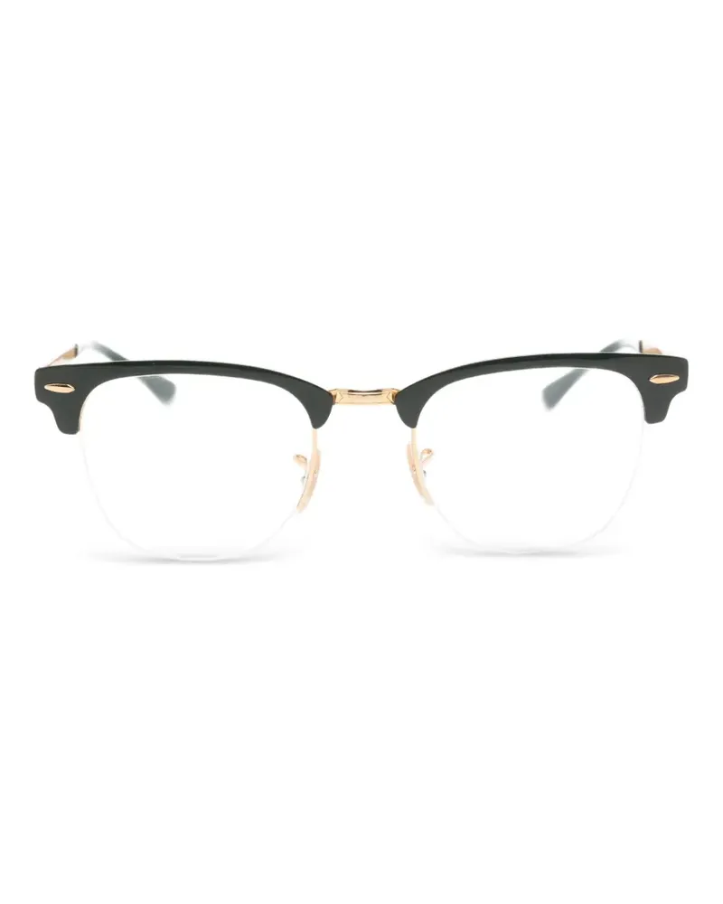 Ray Ban Clubmaster square-frame glasses - Gold Gold