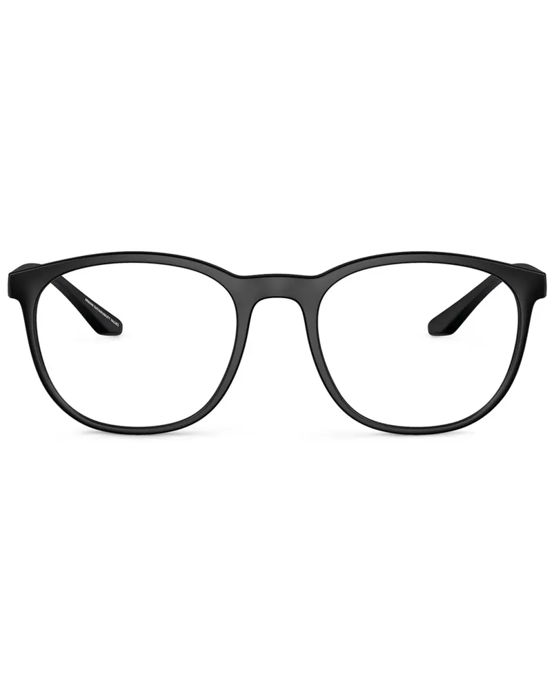 Emporio Armani Brille mit rundem Gestell - Schwarz Schwarz