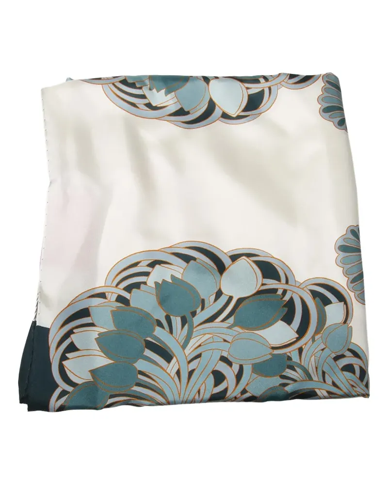 La DoubleJ floral-print scarf - Nude Nude