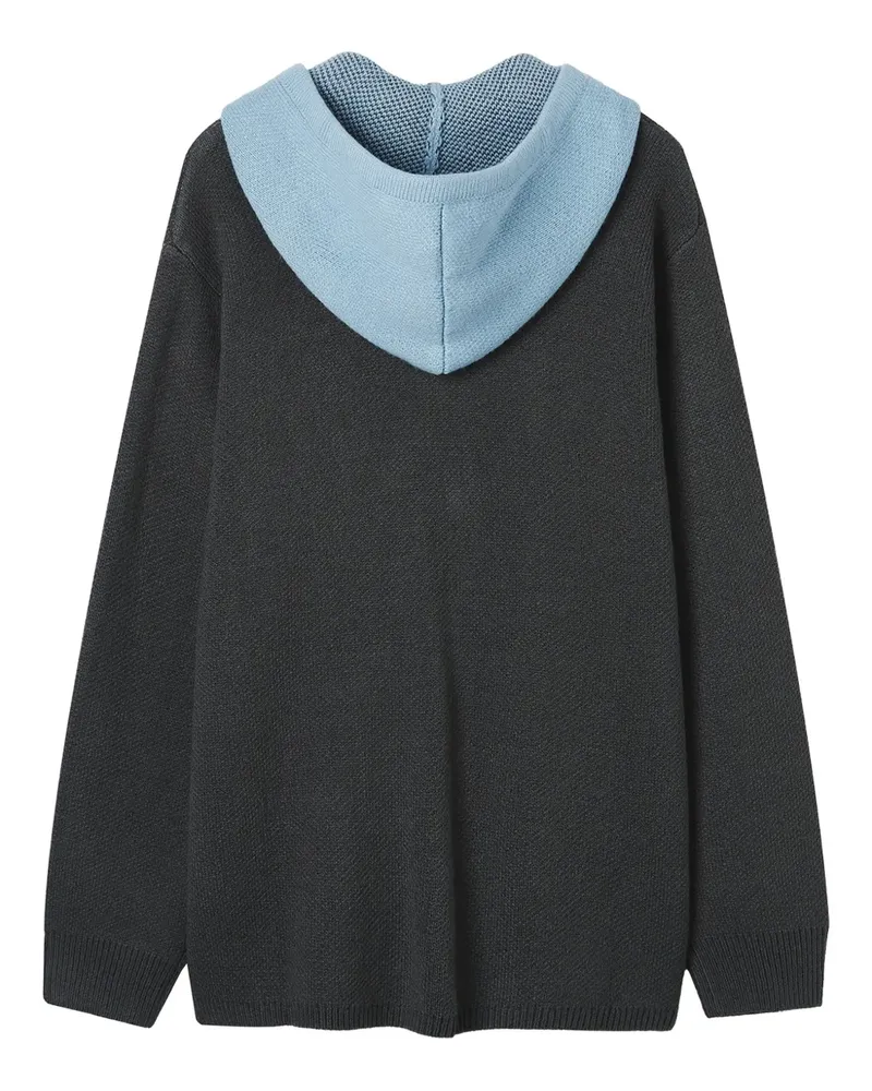 b+ab Kapuzencardigan mit Reißverschluss - Grau Grau