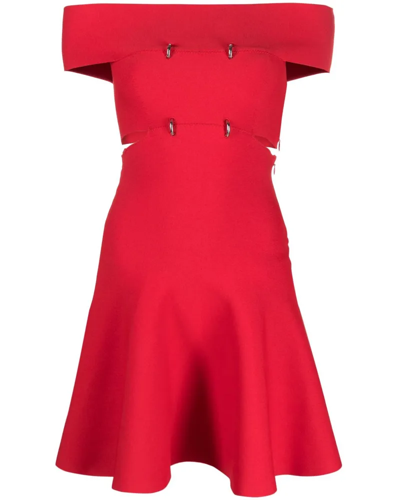 Alexander McQueen Schulterfreies Minikleid - Rot Rot