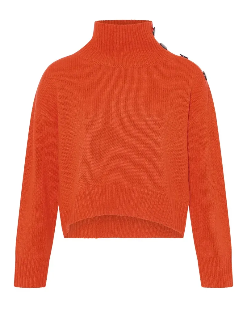 Yves Salomon V-Ausschnitt-Pullover mit Knopfdetail - Orange Orange