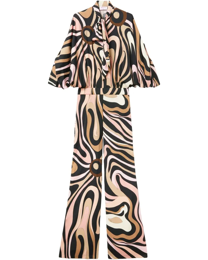 Emilio Pucci Jumpsuit mit Marmo-Print - Schwarz Schwarz