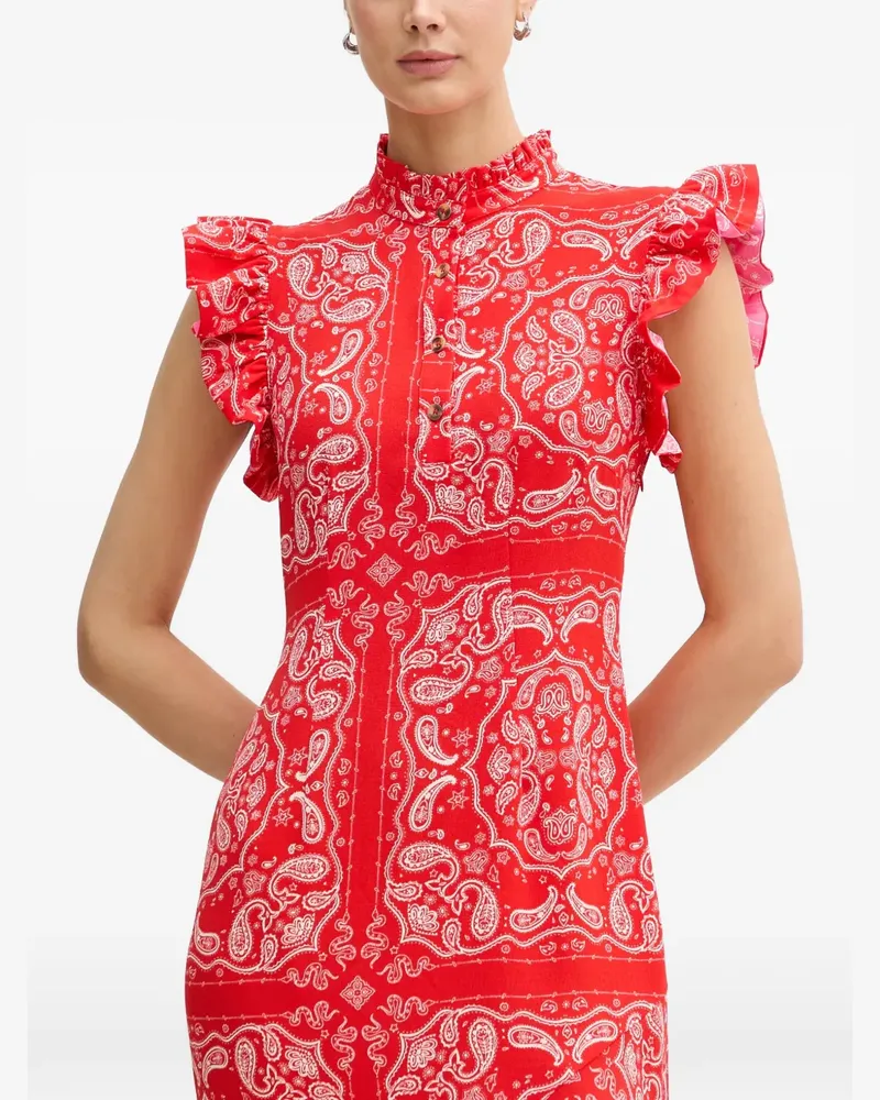 Never Fully Dressed Kleid mit Paisley-Print - Rot Rot