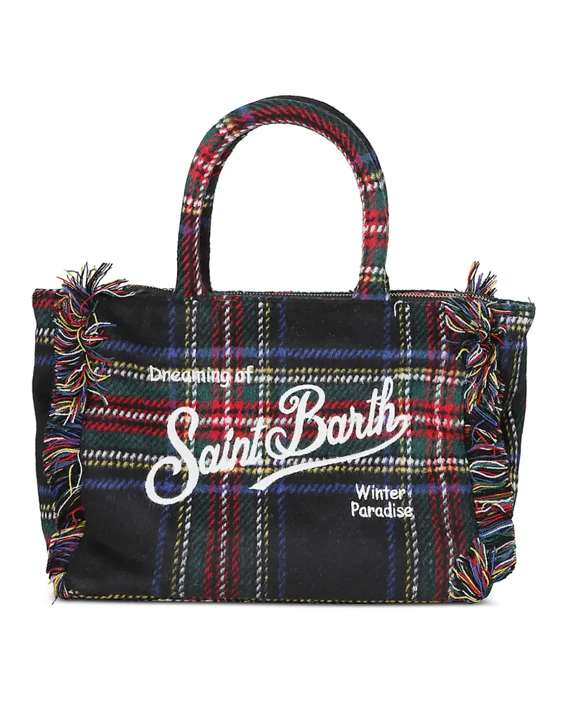 MC2 Saint Barth Colette Shopper mit Schottenkaro - Schwarz Schwarz