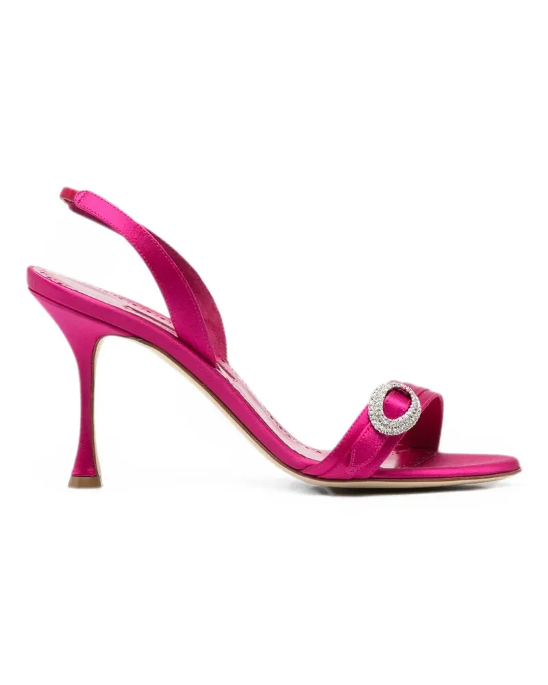 Manolo Blahnik Sandalen mit Kristallen - Rosa Rosa