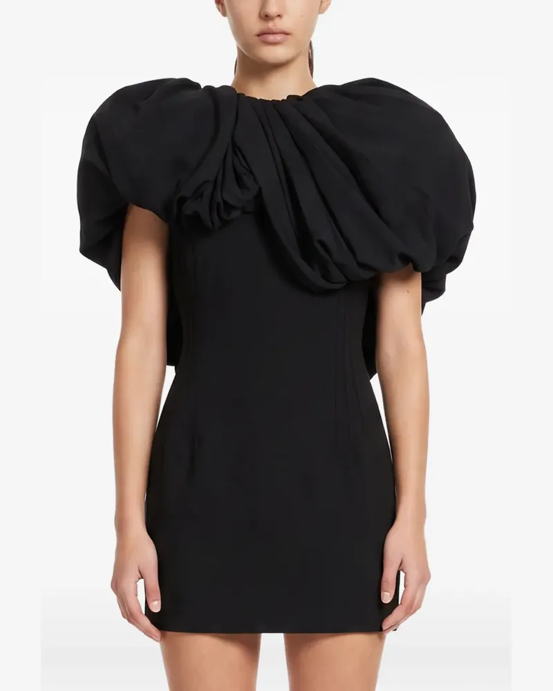 Magda Butrym draped puff-sleeve mini dress - Schwarz Schwarz