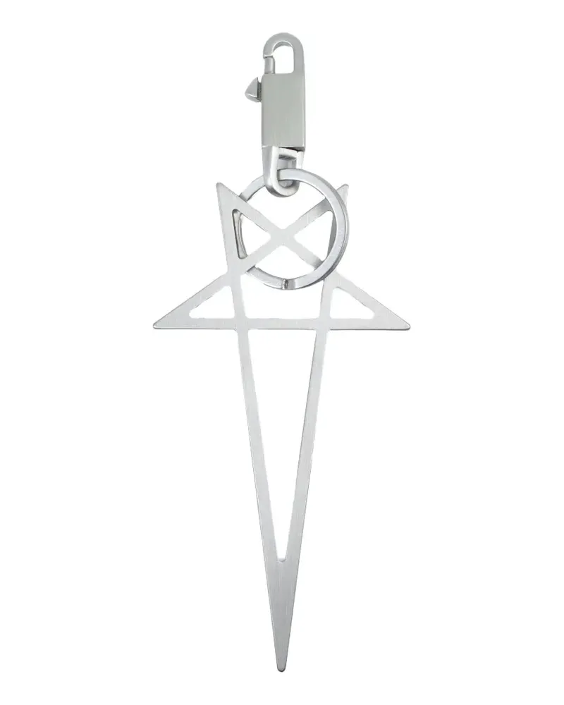 Rick Owens Großer Pentagram Schlüsselanhänger - Silber Silber