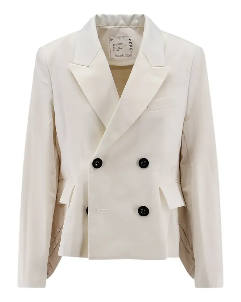 Sacai double-breasted jacket - Nude Nude