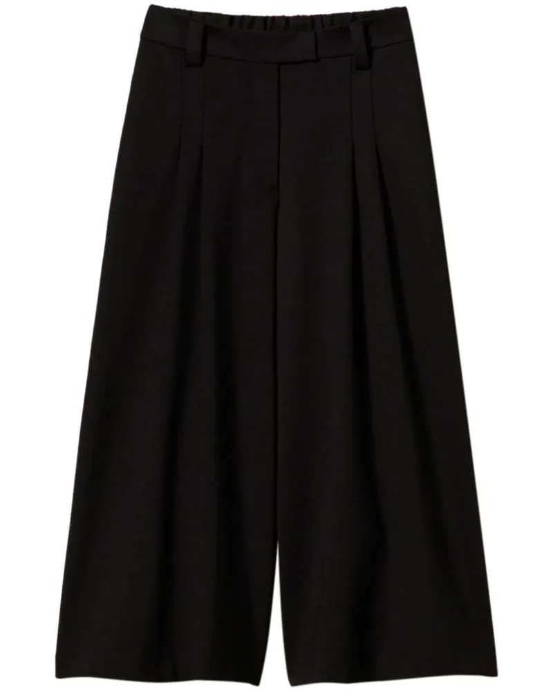 Twin-Set Taillenhohe Cropped-Hose - Schwarz Schwarz