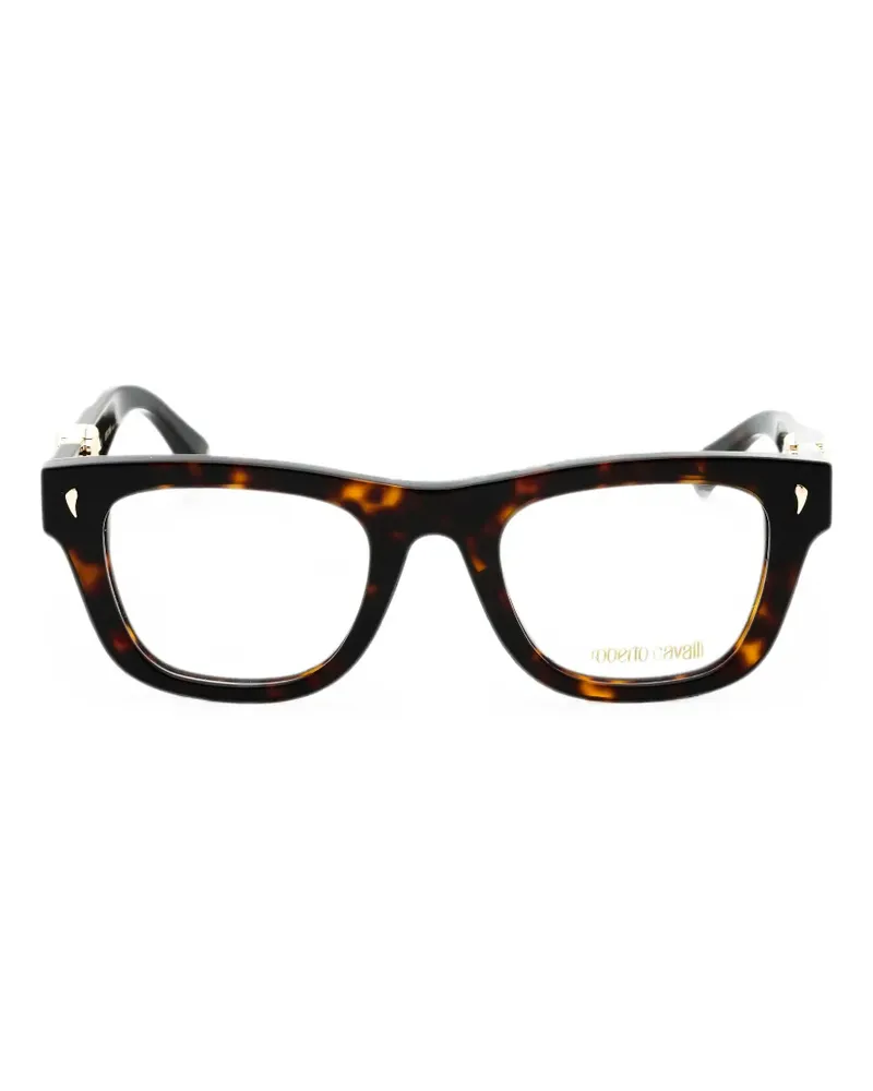 Roberto Cavalli tortoiseshell-effect rectangle-frame glasses - Braun Braun