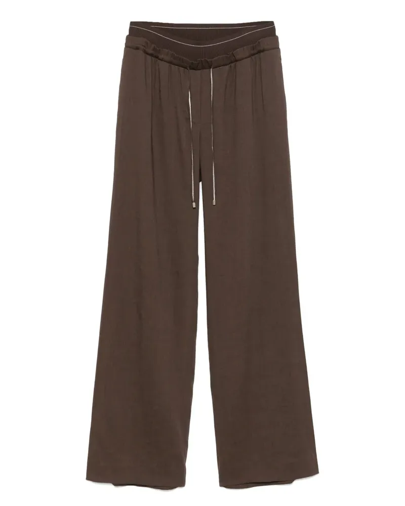 Lorena Antoniazzi Hose mit Kordelzug - Braun Braun