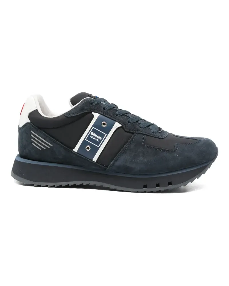 Blauer Yono leather sneakers Blau