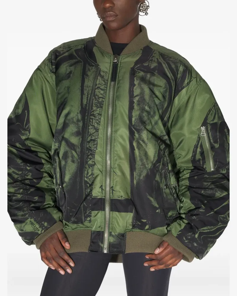 Jean Paul Gaultier Bomberjacke mit Trompe-l'oeil-Effekt - Grün Grün