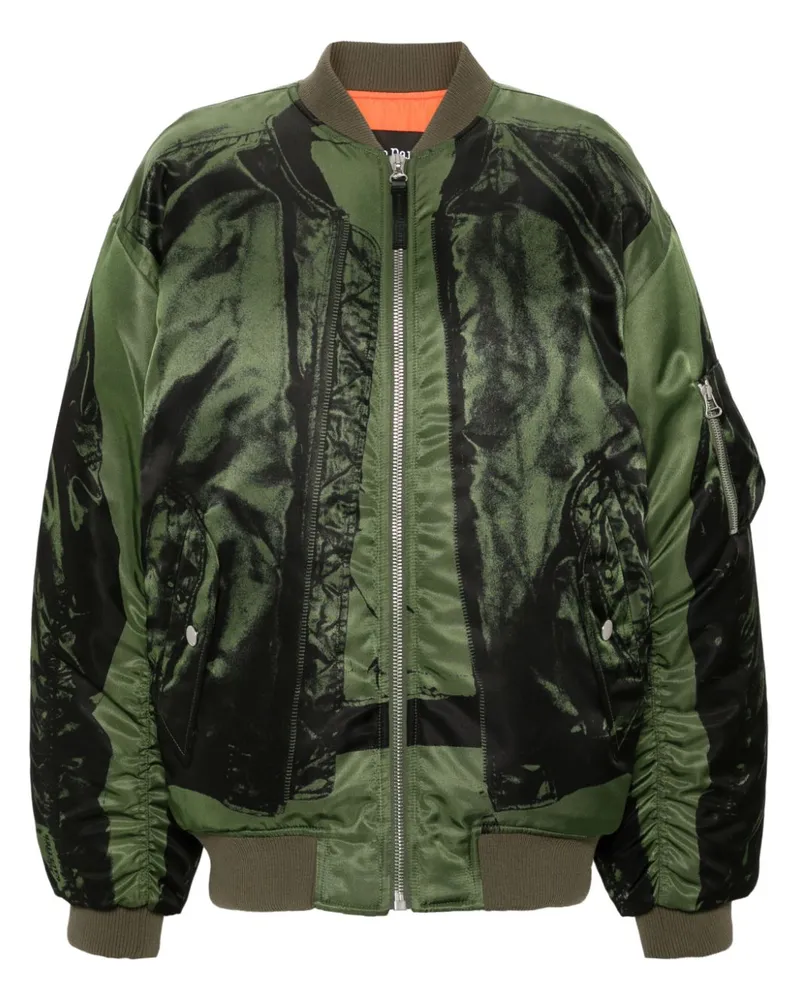 Jean Paul Gaultier Bomberjacke mit Trompe oeil-Effekt - Grün Grün