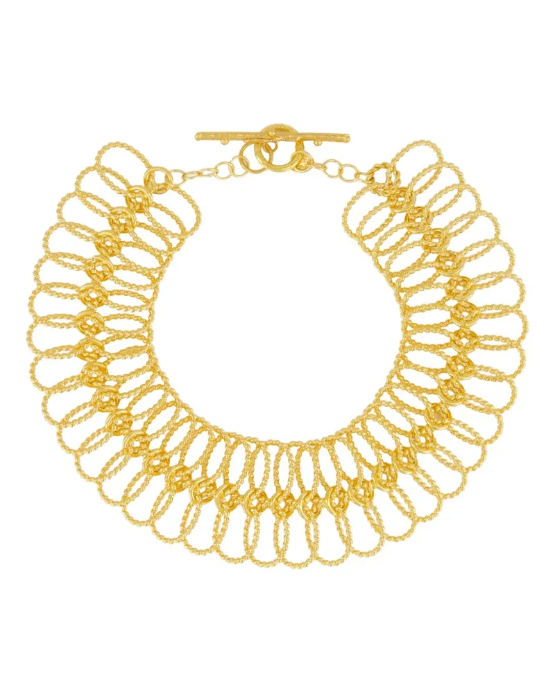 Sylvia Toledano XXL Link Halskette mit verdrehtem Kragen - Gold Gold