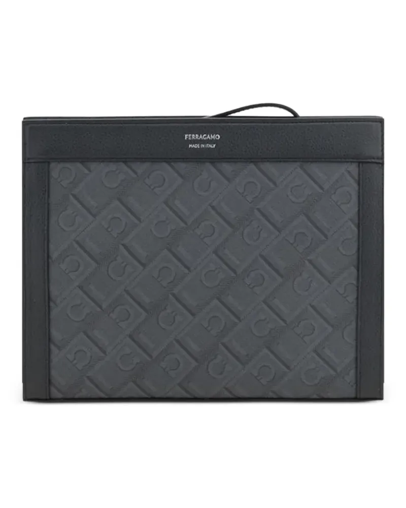 Ferragamo monogram clutch bag - Grau Grau