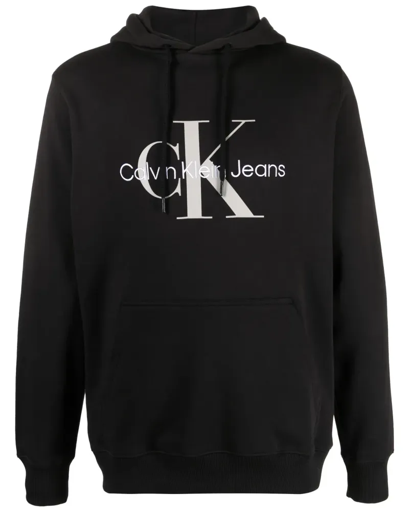 Calvin Klein Hoodie mit Logo-Print - Schwarz Schwarz