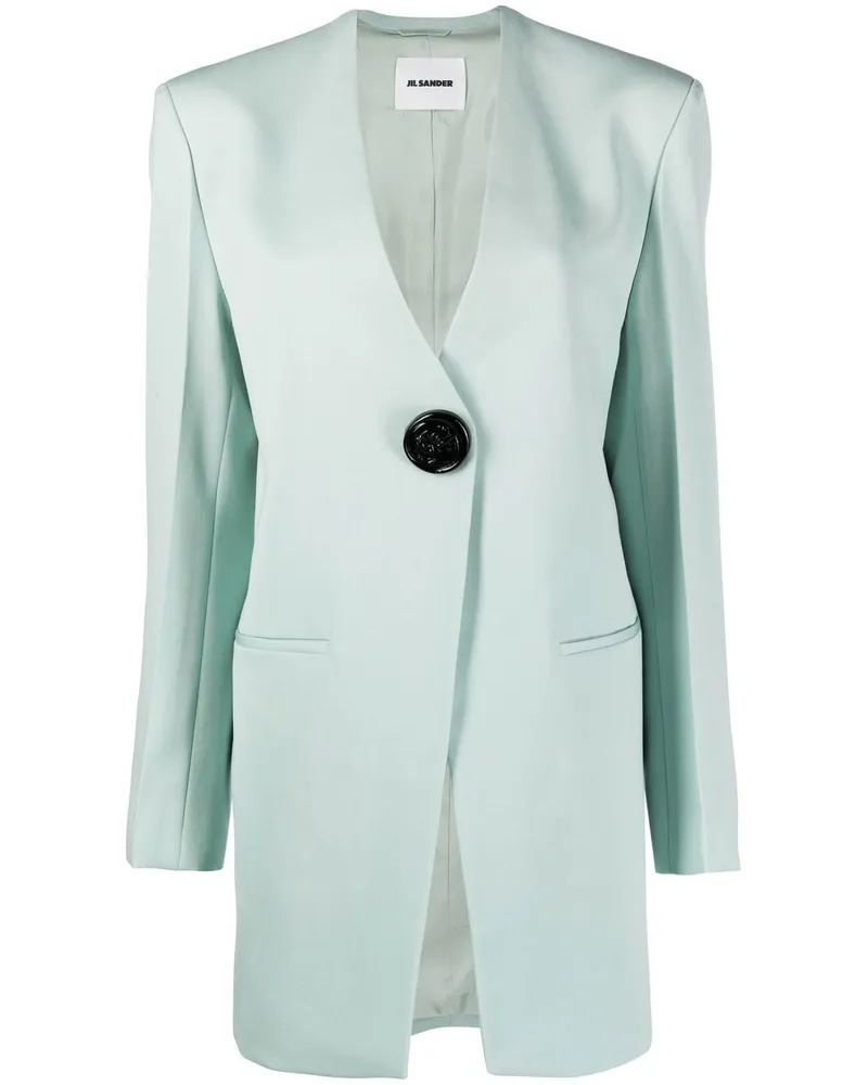 Jil Sander Blazer mit einem Knopf Grün